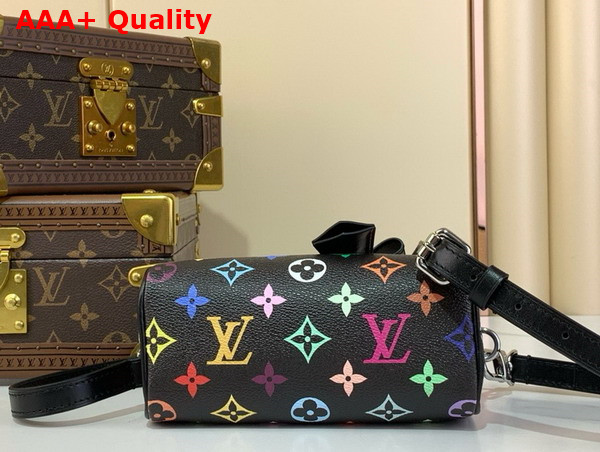 LV x TM Nano Speedy in Muticolore Noir Monogram Coated Canvas M13406 Replica