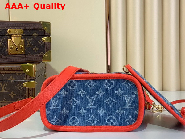 LV x TM Neverfull Inside Out BB Monogram Cherry Denim M14997 Replica
