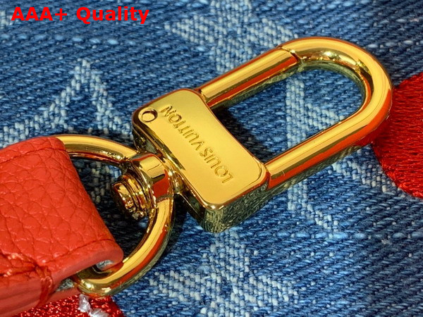 LV x TM Neverfull Inside Out BB Monogram Cherry Denim M14997 Replica