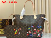 LV x TM Neverfull MM Handbag in Monogram Coated Canvas M13271 Replica