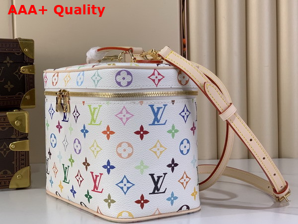 LV x TM Nice BB Vanity Case in White Multicolored Monogram Coated Canvas Replica