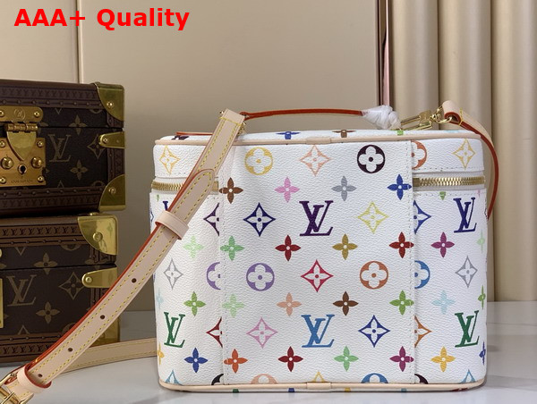 LV x TM Nice BB Vanity Case in White Multicolored Monogram Coated Canvas Replica