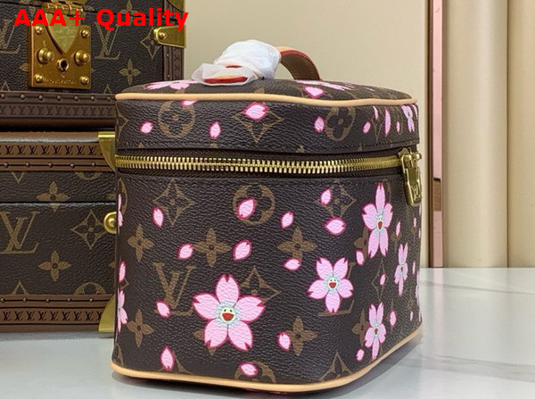 LV x TM Nice Mini Toiletry Bag in Sakura Brown Monogram Coated Canvas M14181 Replica