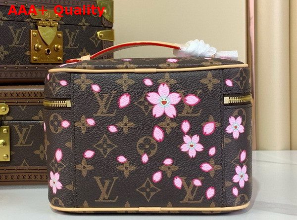 LV x TM Nice Mini Toiletry Bag in Sakura Brown Monogram Coated Canvas M14181 Replica