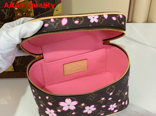 LV x TM Nice Mini Toiletry Bag in Sakura Brown Monogram Coated Canvas M14181 Replica
