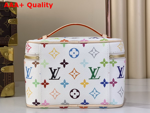 LV x TM Nice Mini Toiletry Bag in White Multicolored Monogram Coated Canvas Replica