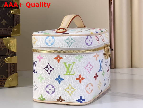 LV x TM Nice Mini Toiletry Bag in White Multicolored Monogram Coated Canvas Replica