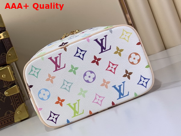 LV x TM Nice Mini Toiletry Bag in White Multicolored Monogram Coated Canvas Replica