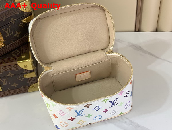 LV x TM Nice Mini Toiletry Bag in White Multicolored Monogram Coated Canvas Replica