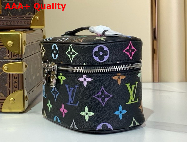 LV x TM Nice Nano Vanity Case in Black Multicolored Monogram Coated Canvas M14033 Replica