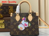 LV x TM Onthego BB Handbag in Monogram Coated Canvas M13668 Replica