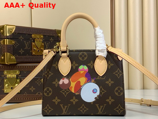 LV x TM Onthego BB Handbag in Monogram Coated Canvas M13668 Replica