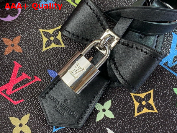 LV x TM Onthego East West Chain Handbag in Black Multicolored Monogram Coated Canvas M13260 Replica