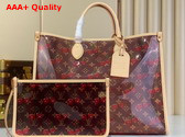 LV x TM Onthego GM Handbag in Monogram Cherry Crystal M14306 Replica