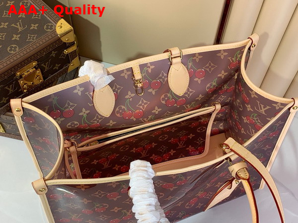 LV x TM Onthego GM Handbag in Monogram Cherry Crystal M14306 Replica