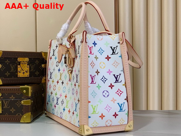 LV x TM Onthego MM Handbag in White Multicolored Monogram Coated Canvas M13079 Replica