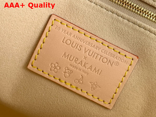 LV x TM Onthego MM Handbag in White Multicolored Monogram Coated Canvas M13079 Replica