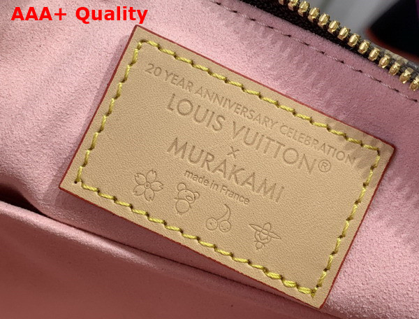 LV x TM Papillon Handbag Sakura Brown Cherry Blossom Monogram Coated Canvas M13097 Replica