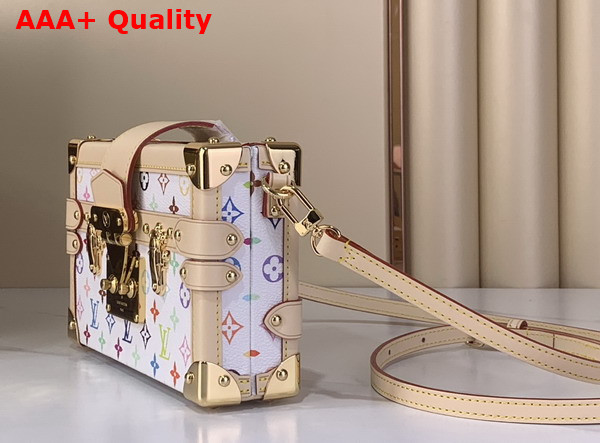 LV x TM Petite Malle Multicolor White Coated Canvas M28243 Replica