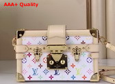 LV x TM Petite Malle Multicolor White Coated Canvas M28243 Replica
