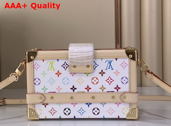 LV x TM Petite Malle Multicolor White Coated Canvas M28243 Replica