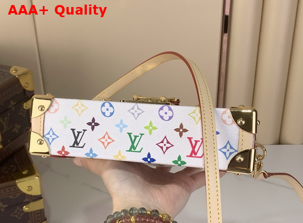 LV x TM Petite Malle Multicolor White Coated Canvas M28243 Replica