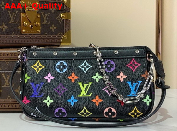 LV x TM Pochette Accessoires Multicolore Noir Monogram Canvas M13663 Replica