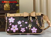 LV x TM Pochette Accessoires in Sakura Brown Monogram Coated Canvas M13666 Replica
