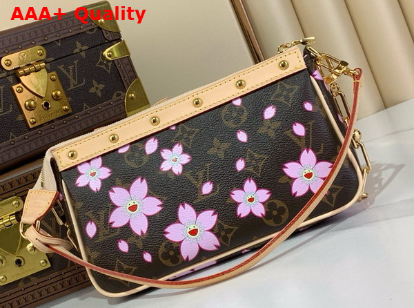 LV x TM Pochette Accessoires in Sakura Brown Monogram Coated Canvas M13666 Replica