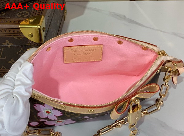 LV x TM Pochette Accessoires in Sakura Brown Monogram Coated Canvas M13666 Replica