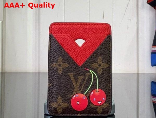 LV x TM Porte Cartes Magnet Monogram Coated Canvas M14562 Replica