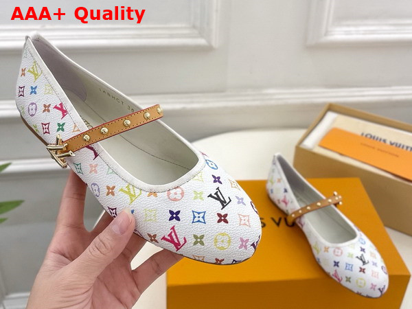 LV x TM Romy Flat Ballerina Pump in Multicolored Monogram Coated Canvas 1AGVFM Replica