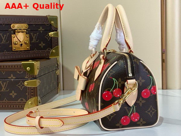 LV x TM Speedy Bandouliere 20 Monogram Cherry Coated Canvas M13094 Replica