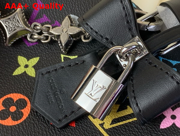 LV x TM Speedy Soft 30 Black Multicolored Monogram Coated Canvas M13257 Replica