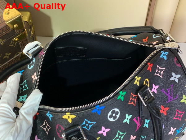 LV x TM Speedy Soft 30 Black Multicolored Monogram Coated Canvas M13257 Replica