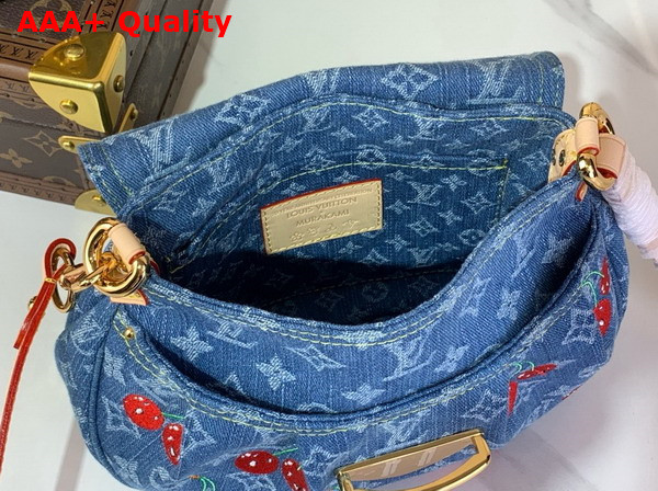 LV x TM Sunset Handbag in Monogram Cherry Denim M13680 Replica