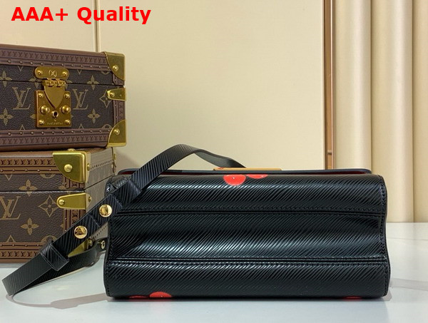 LV x TM Twist MM Handbag in Black Epi Grained Cowhide Leather with Playful Cherry Motifs M14094 Replica