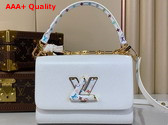 LV x TM Twist MM Slim Handbag in White Epi Grained Cowhide Leather M13678 Replica