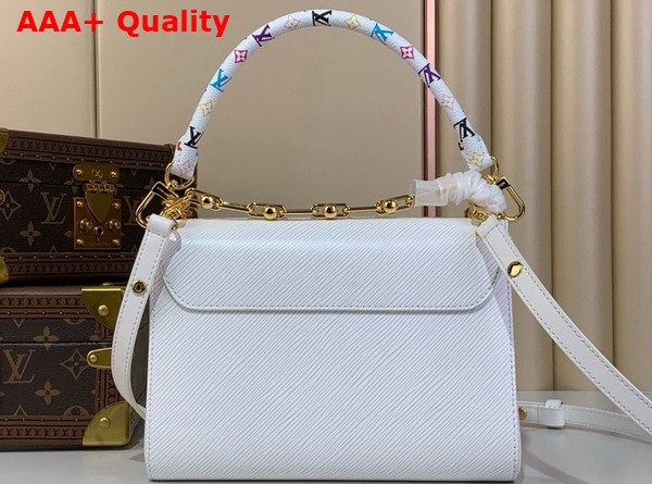 LV x TM Twist MM Slim Handbag in White Epi Grained Cowhide Leather M13678 Replica