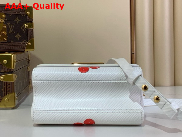 LV x TM Twist PM Handbag in White Epi Grained Cowhide Leather with Playful Cherry Motifs M13239 Replica