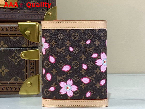 LV x TM Victorine Wallet Sakura Brown Monogram Coated Canvas M13427 Replica