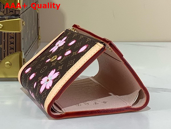 LV x TM Victorine Wallet Sakura Brown Monogram Coated Canvas M13427 Replica
