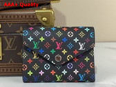 LV x TM Victorine Wallet in Black Multicolor Coated Canvas Replica