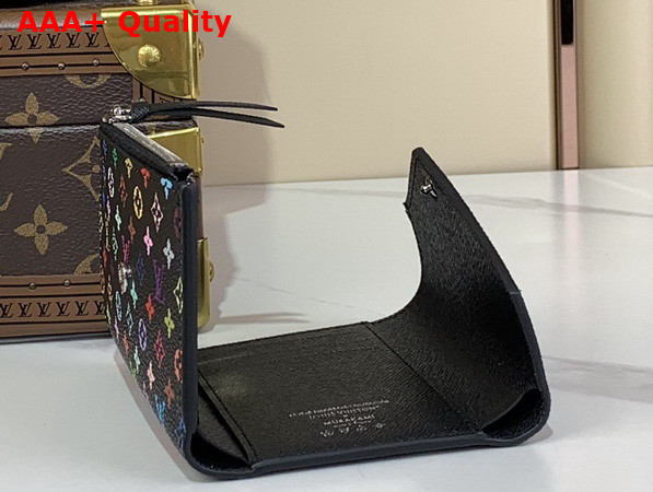 LV x TM Victorine Wallet in Black Multicolor Coated Canvas Replica