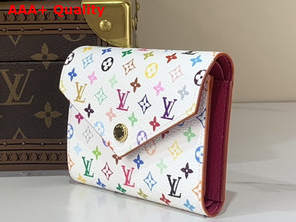 LV x TM Victorine Wallet in Multicolor White Coated Canvas M28387 Replica