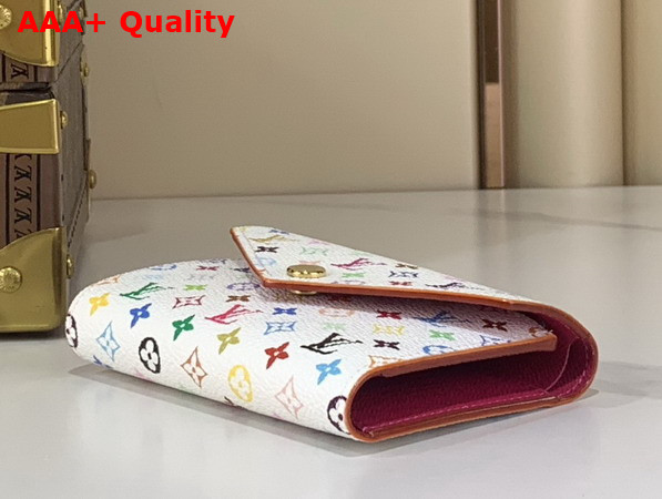 LV x TM Victorine Wallet in Multicolor White Coated Canvas M28387 Replica