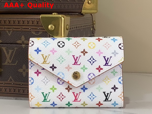 LV x TM Victorine Wallet in Multicolor White Coated Canvas M28387 Replica