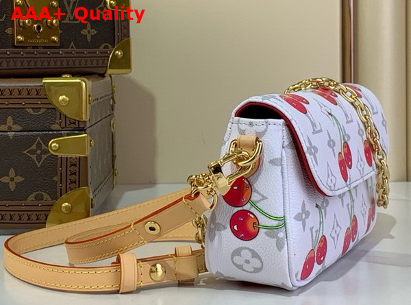 LV x TM Wallet On Chain Ivy Monogram Cherry Canvas M14239 Replica