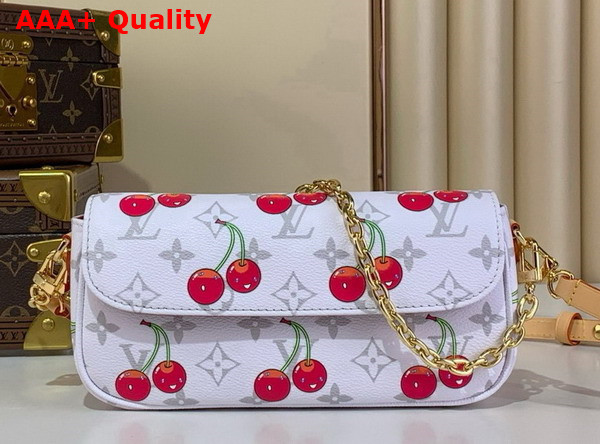 LV x TM Wallet On Chain Ivy Monogram Cherry Canvas M14239 Replica