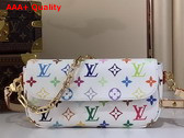 LV x TM Wallet On Chain Ivy in White Multicolored Monogram Canvas Replica
